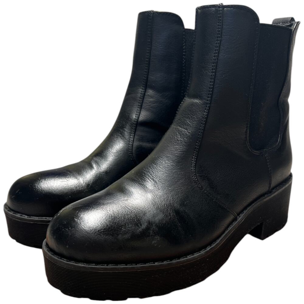 DIRTY LAUNDRY Monet Chelsea Boots Women's 8 Black Platform Rugged Lug Sole READ - Picture 2 of 12